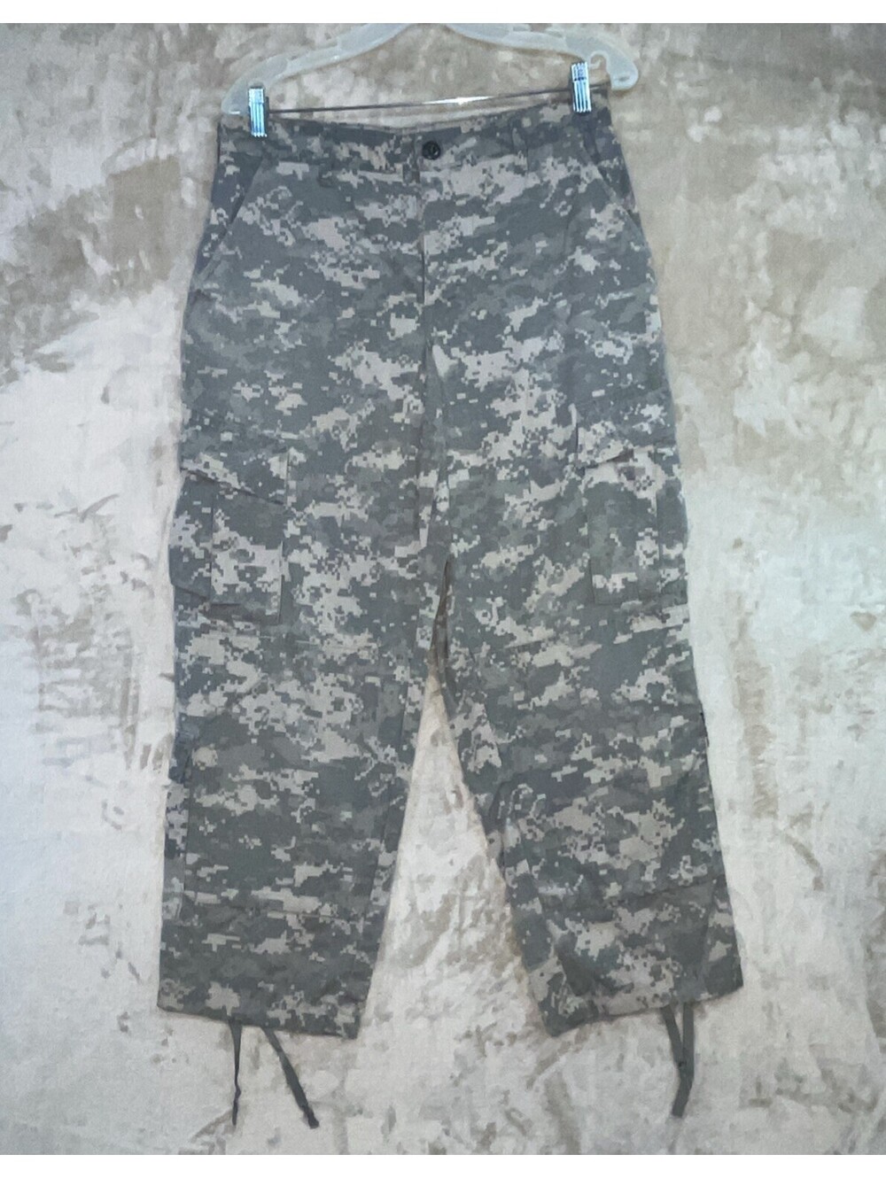 US Army Trouser Long ACU Digital Camo Ripstop Combat Cargo Pants Mens Small